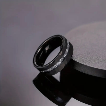Men’s Rugged Black Tungsten Ring