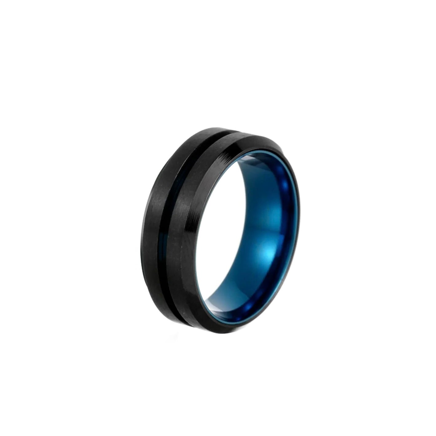 Blue & Black Spinning Ring - Anxiety Fidget Ring