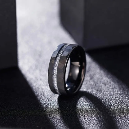 Men’s Rugged Black Tungsten Ring