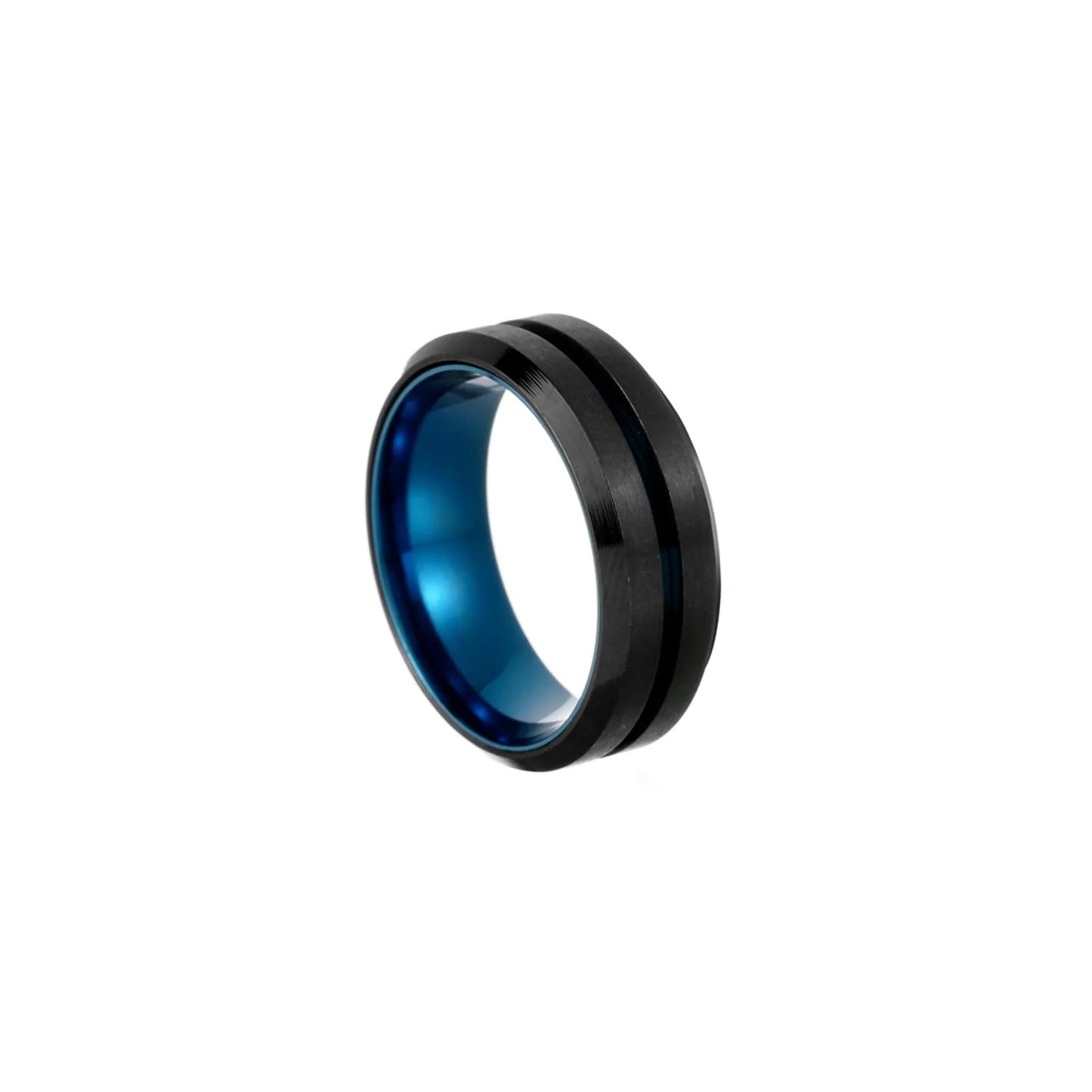 Blue & Black Spinning Ring - Anxiety Fidget Ring