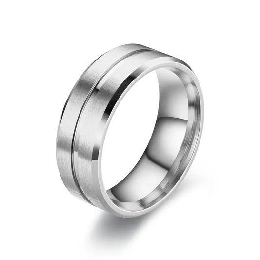 Men’s Brushed Titanium Ring