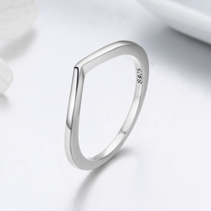 Woman's Silver Wishbone Ring