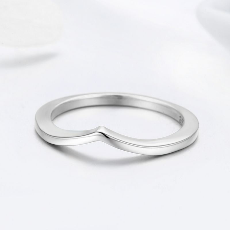 Woman's Silver Wishbone Ring