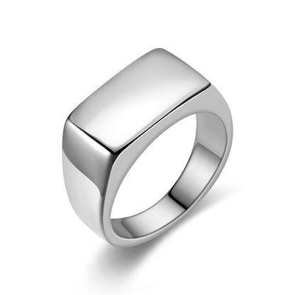 Men's Titanium Signet Ring